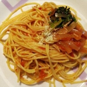 リメイク！白菜としめじのトマトソースパスタ